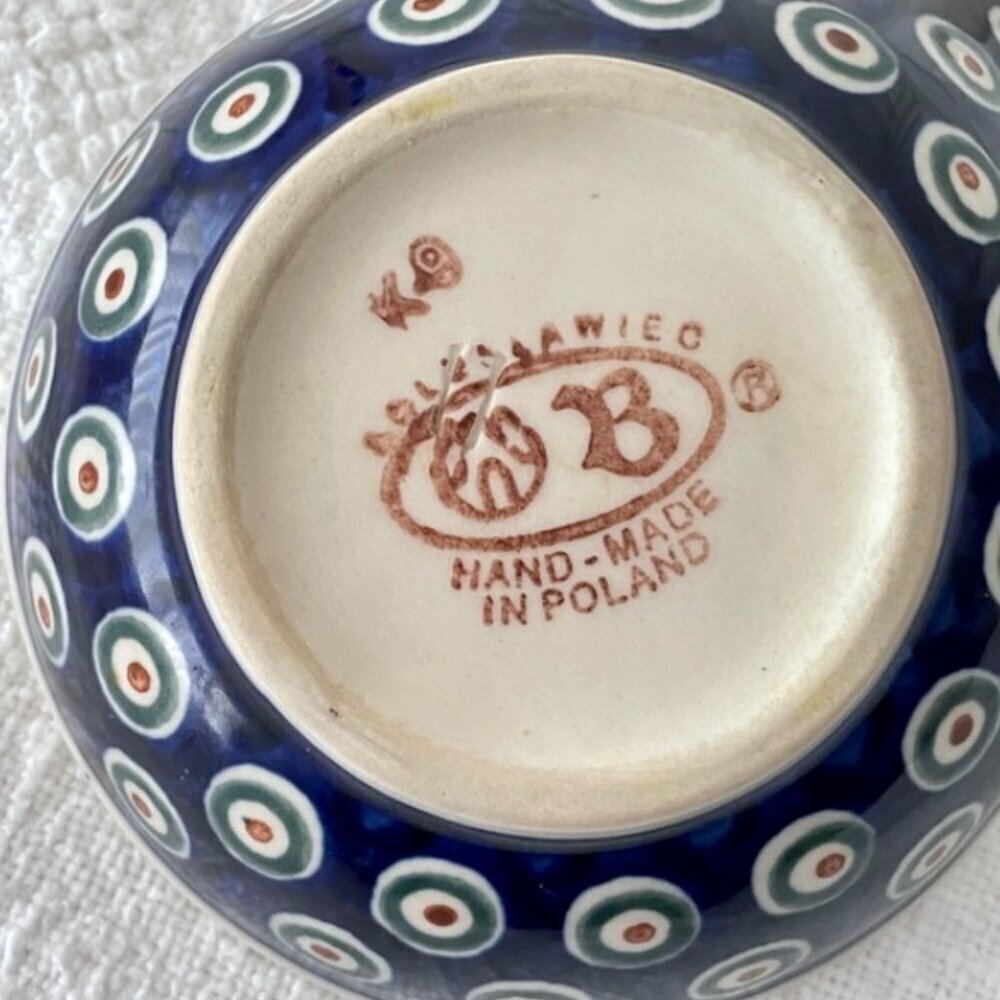 Boleslawiec Handcrafted Traditional Polish Pottery Condiment Dish - Picture 8 of 8